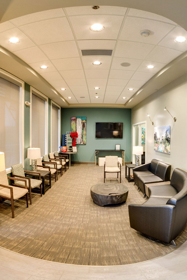 Lobby Lobby of Summit Center for Dentistry in West Fargo, ND.